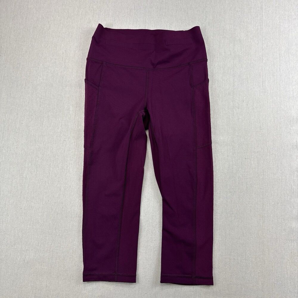 Lululemon Athletica Marvel Dark Pink Mind Over Miles Crop 16” Leggings size 4